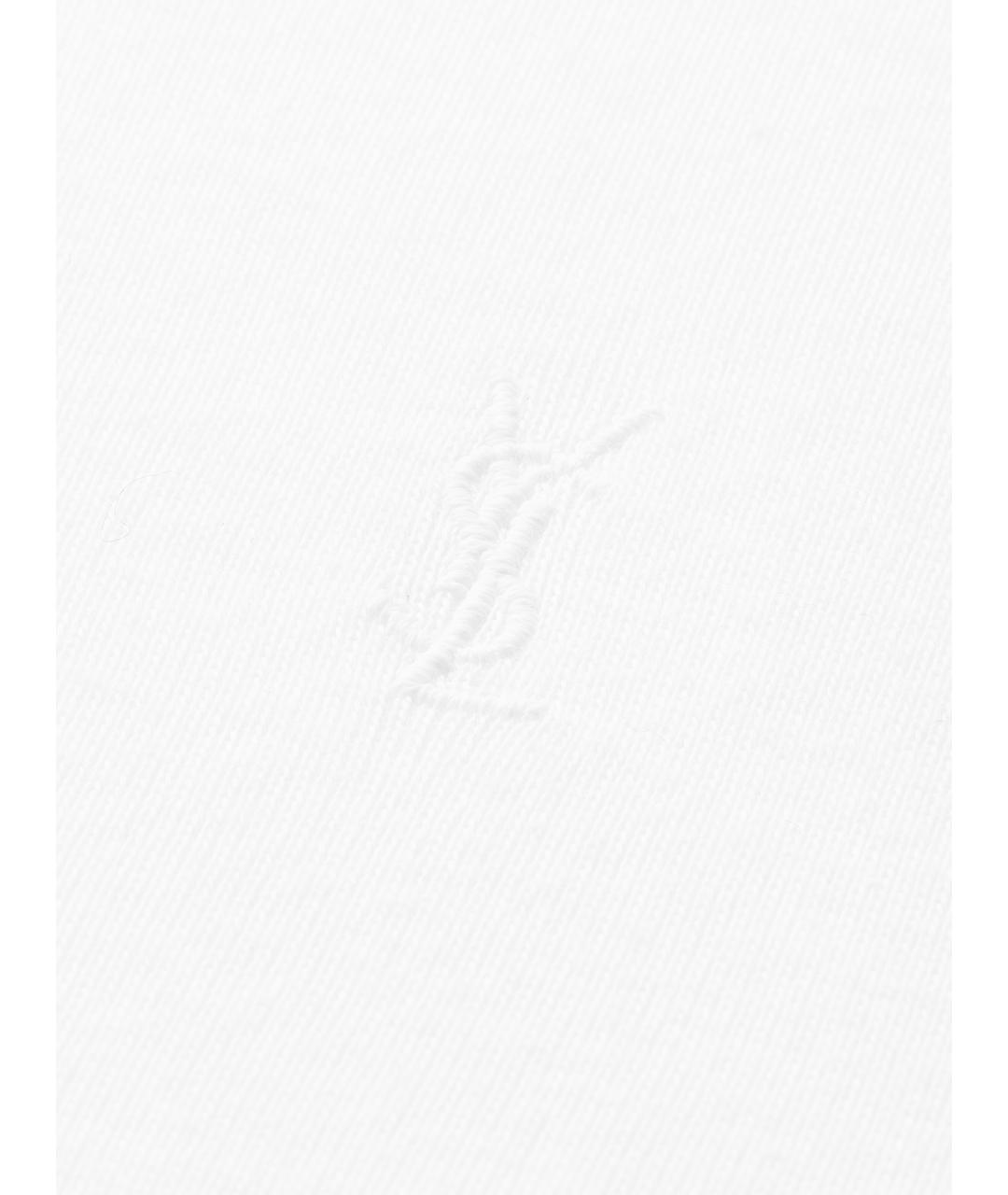 SAINT LAURENT Белая хлопковая футболка, фото 3