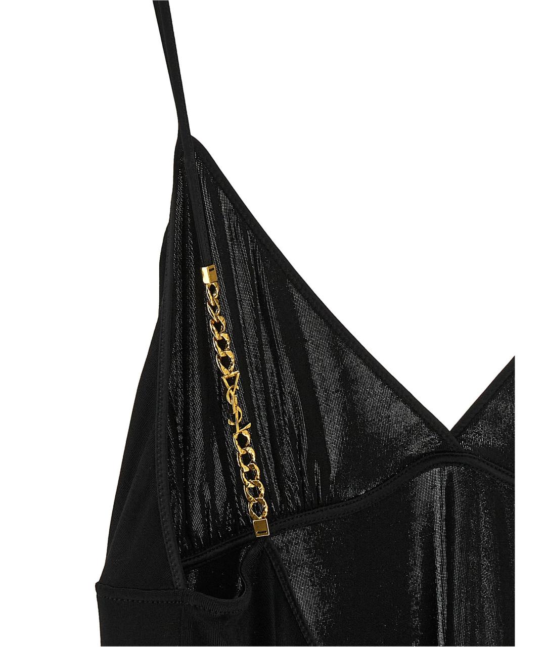 SAINT LAURENT Черная вискозная блузы, фото 4