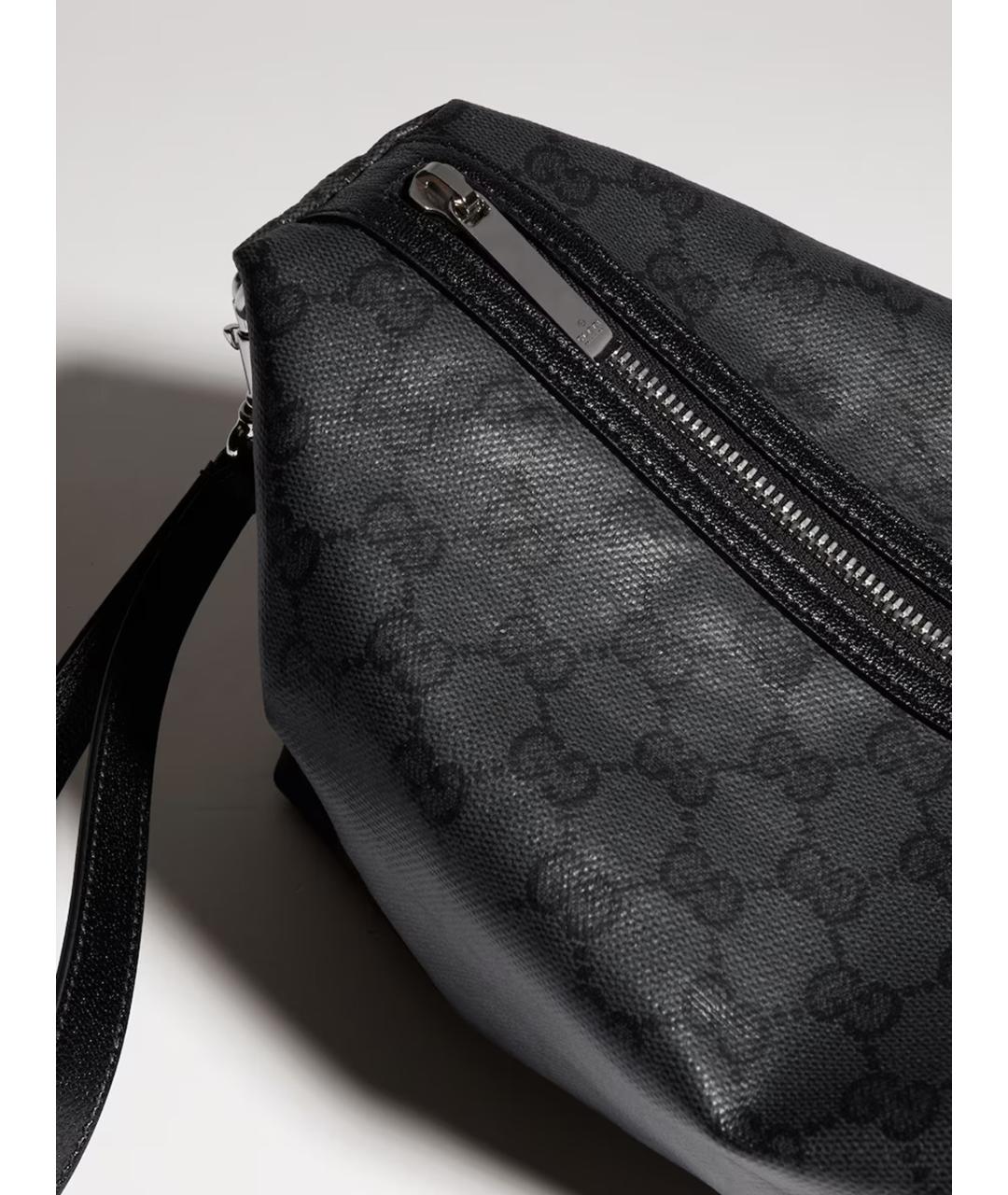 GUCCI Черная сумка на плечо из канвы, фото 5