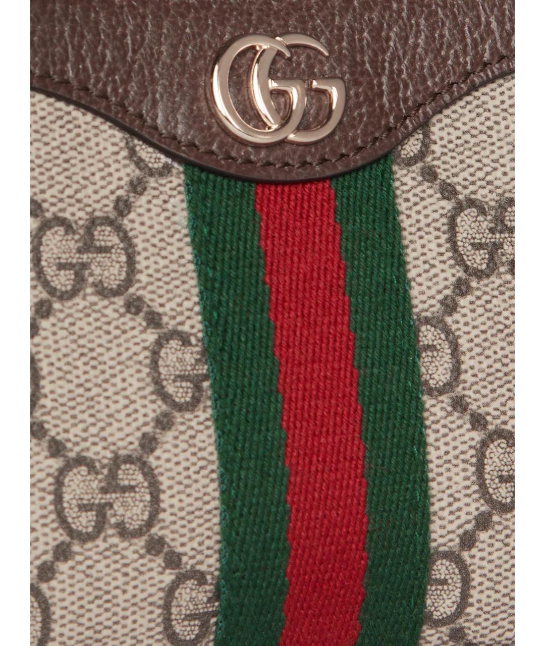 GUCCI Бежевая сумка через плечо из канвы, фото 5