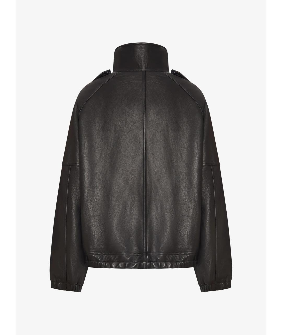 SAINT LAURENT Черная кожаная куртка, фото 2