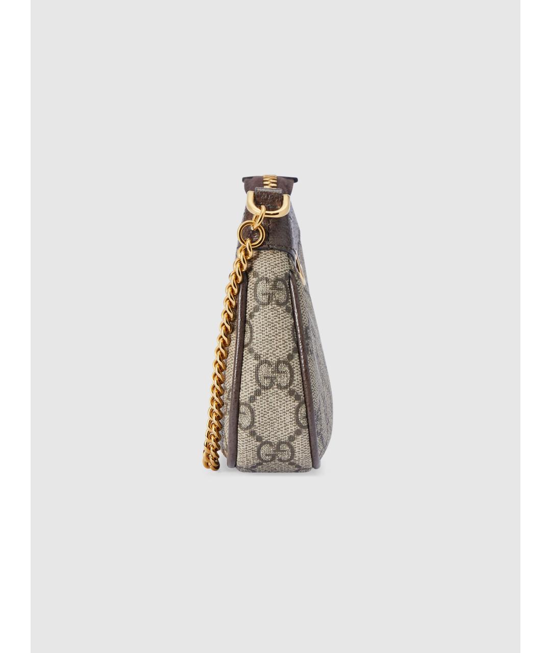 GUCCI Бежевая сумка через плечо из канвы, фото 6