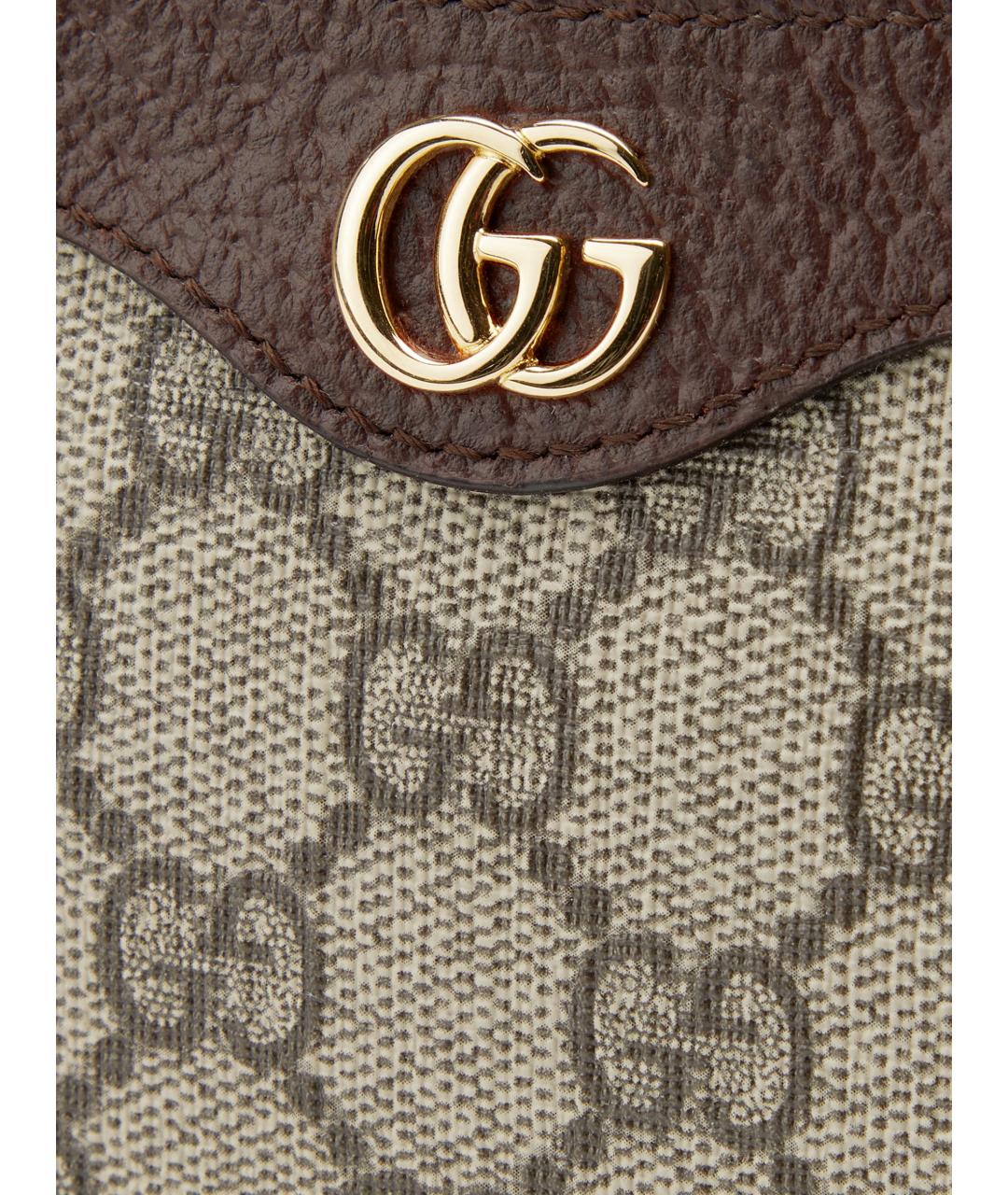 GUCCI Бежевая сумка через плечо из канвы, фото 4