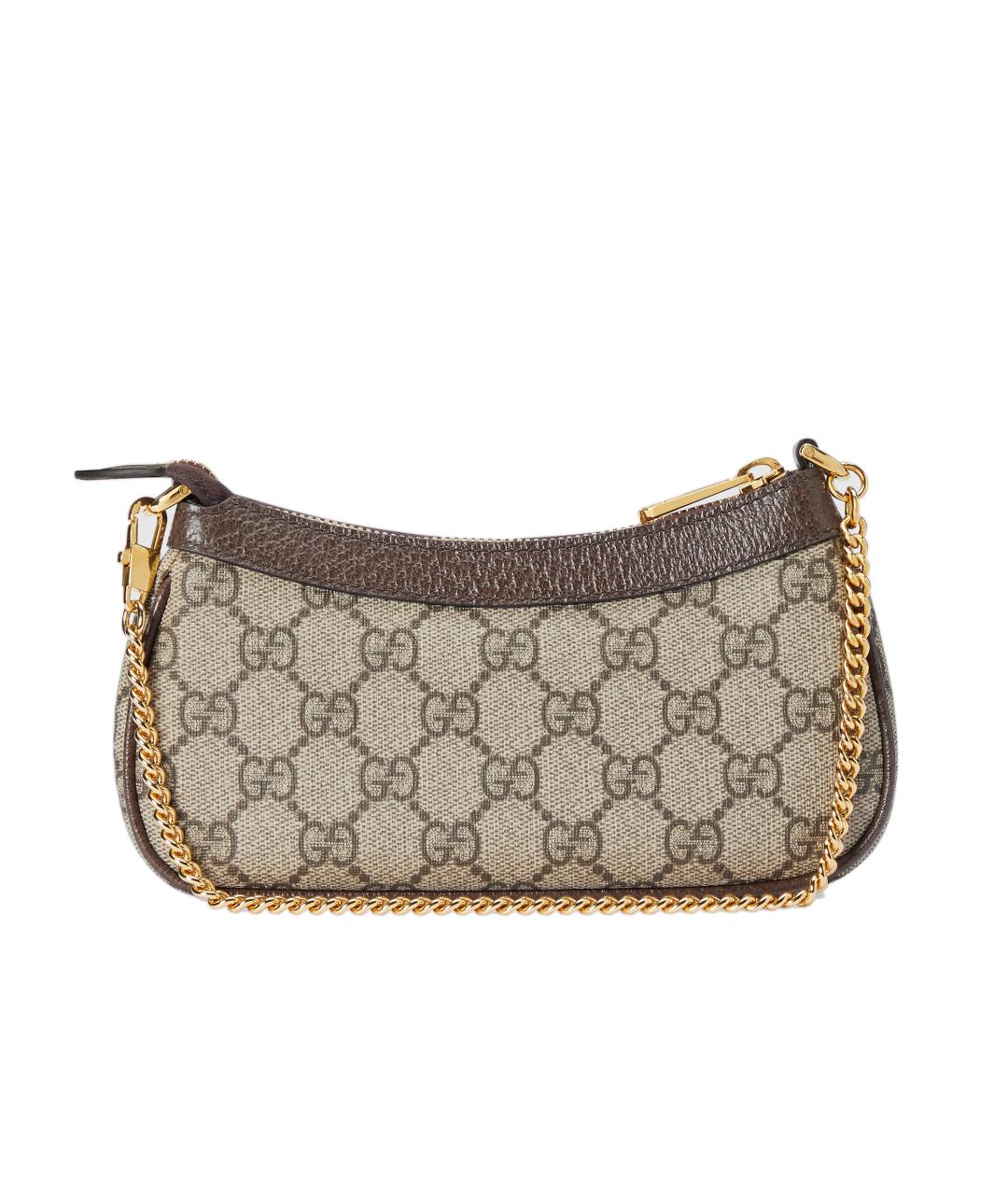 GUCCI Бежевая сумка через плечо из канвы, фото 5