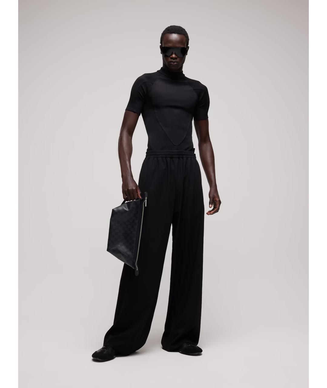 GUCCI Черная сумка на плечо из канвы, фото 2