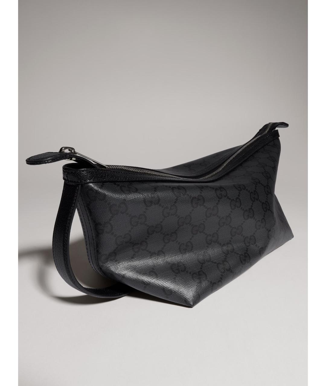 GUCCI Черная сумка на плечо из канвы, фото 3