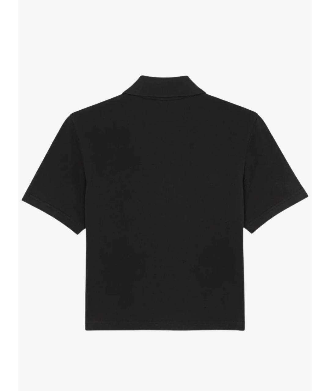 SAINT LAURENT Черная хлопковая футболка, фото 2