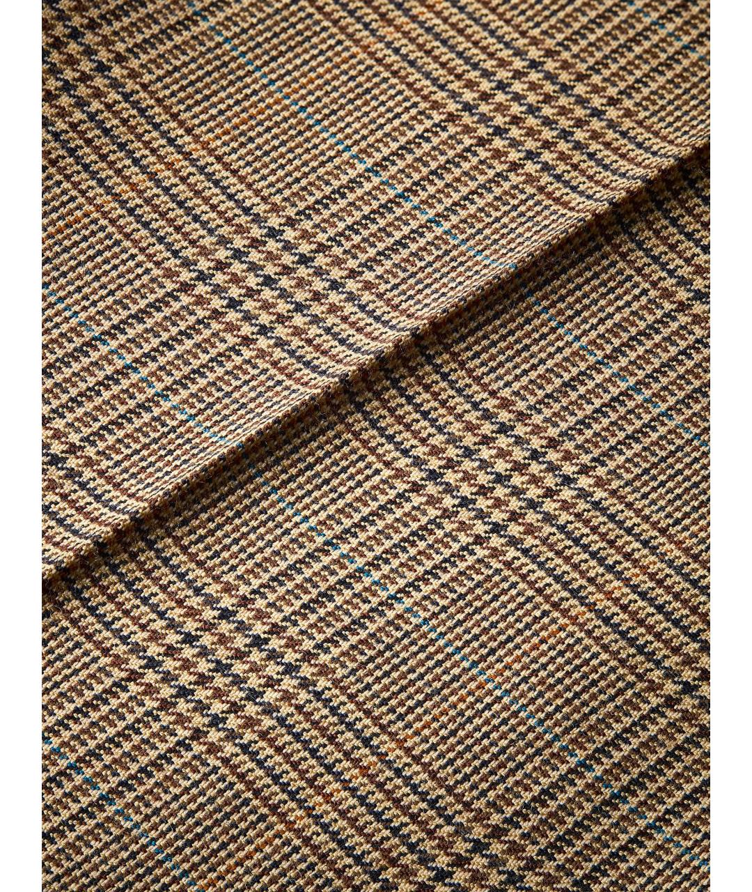 SAINT LAURENT Бежевые шерстяные прямые брюки, фото 4