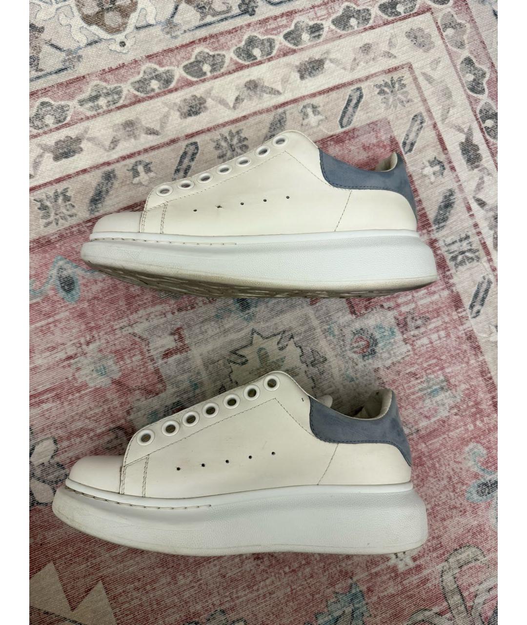 ALEXANDER MCQUEEN Белые кожаные кроссовки, фото 2