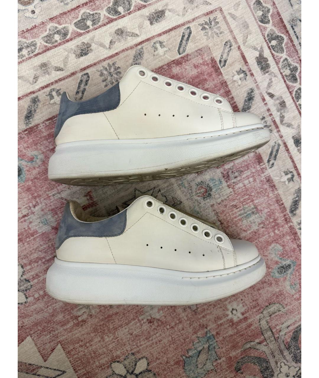 ALEXANDER MCQUEEN Белые кожаные кроссовки, фото 9