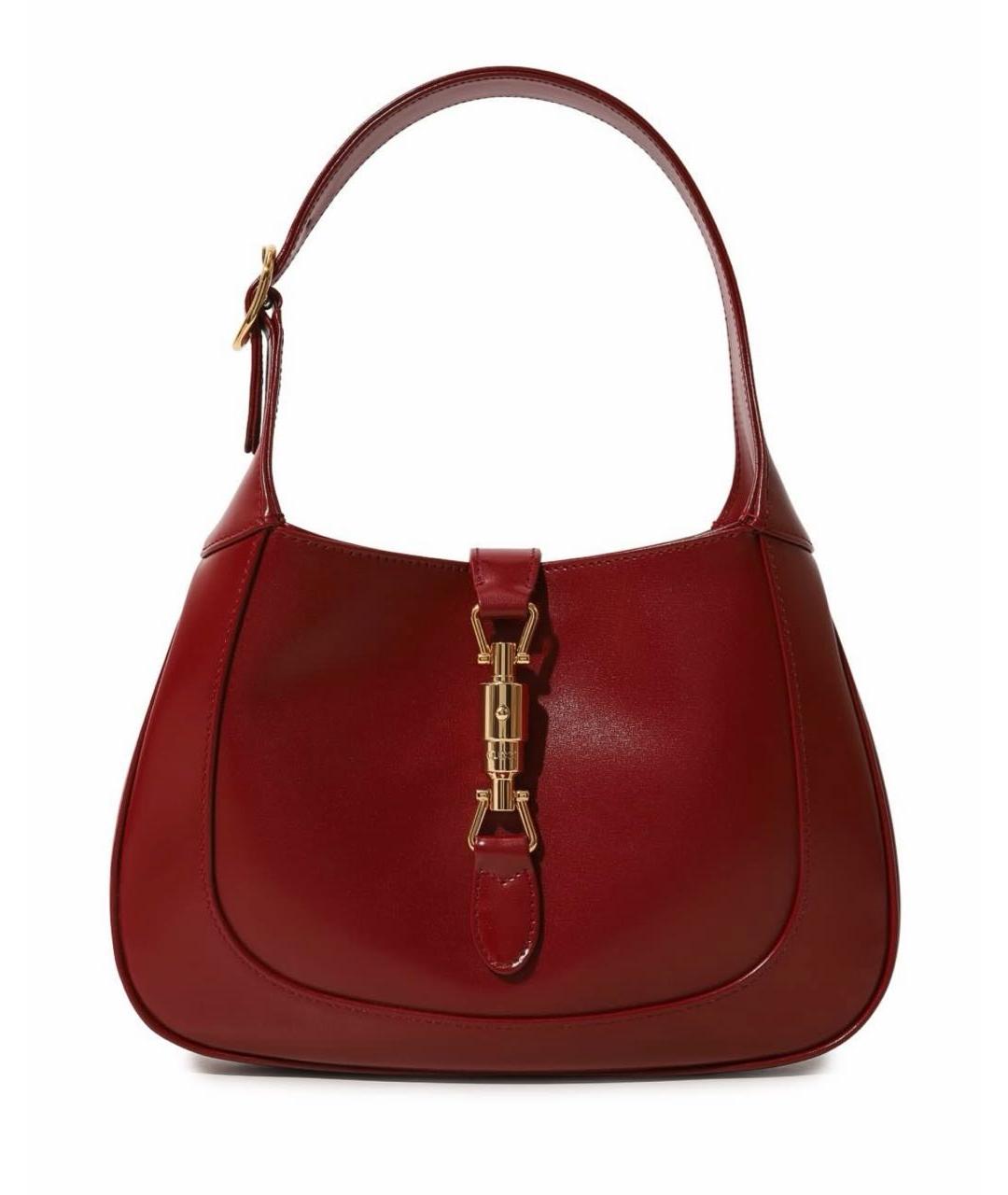 GUCCI Бордовая кожаная сумка с короткими ручками, фото 9