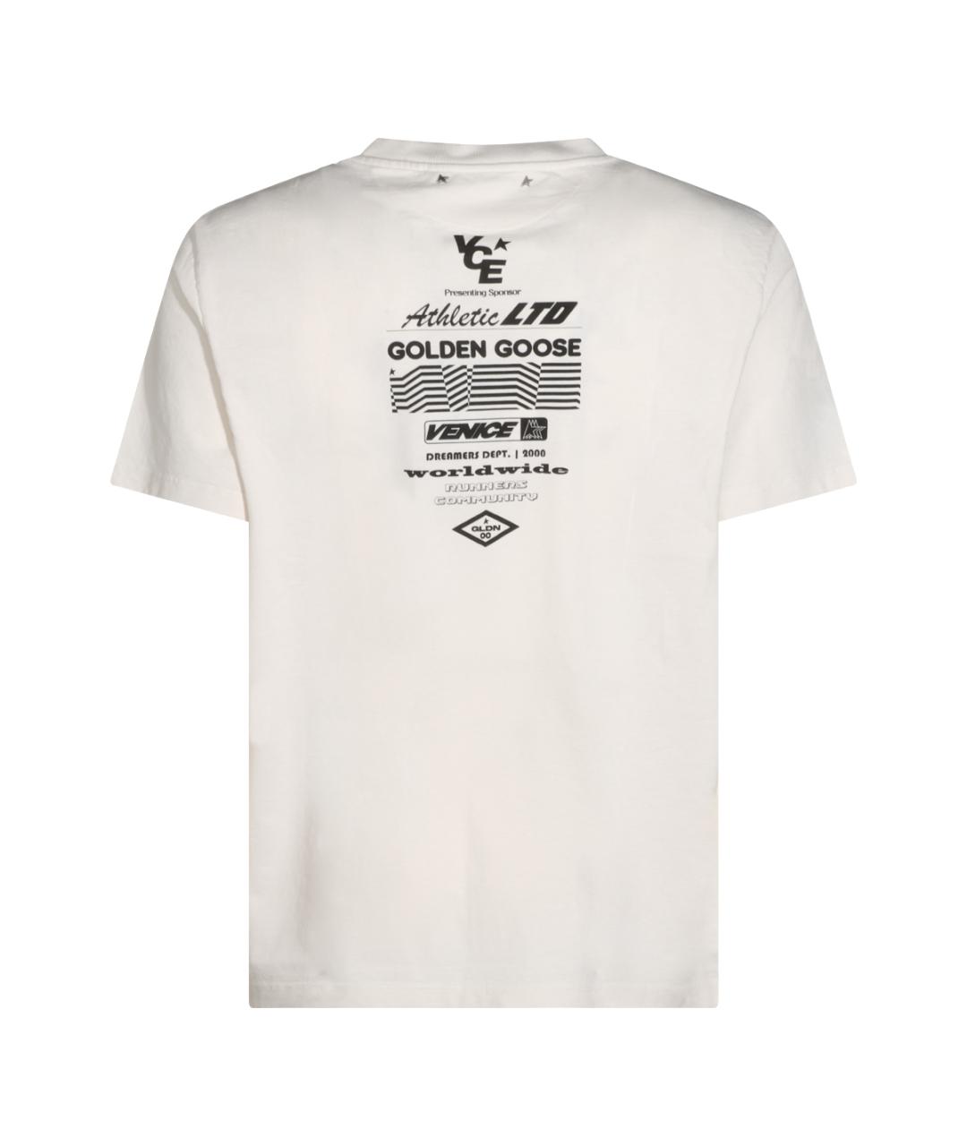 GOLDEN GOOSE Белая хлопковая футболка, фото 1