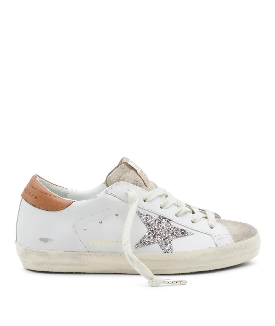 GOLDEN GOOSE Белые кожаные кеды, фото 1
