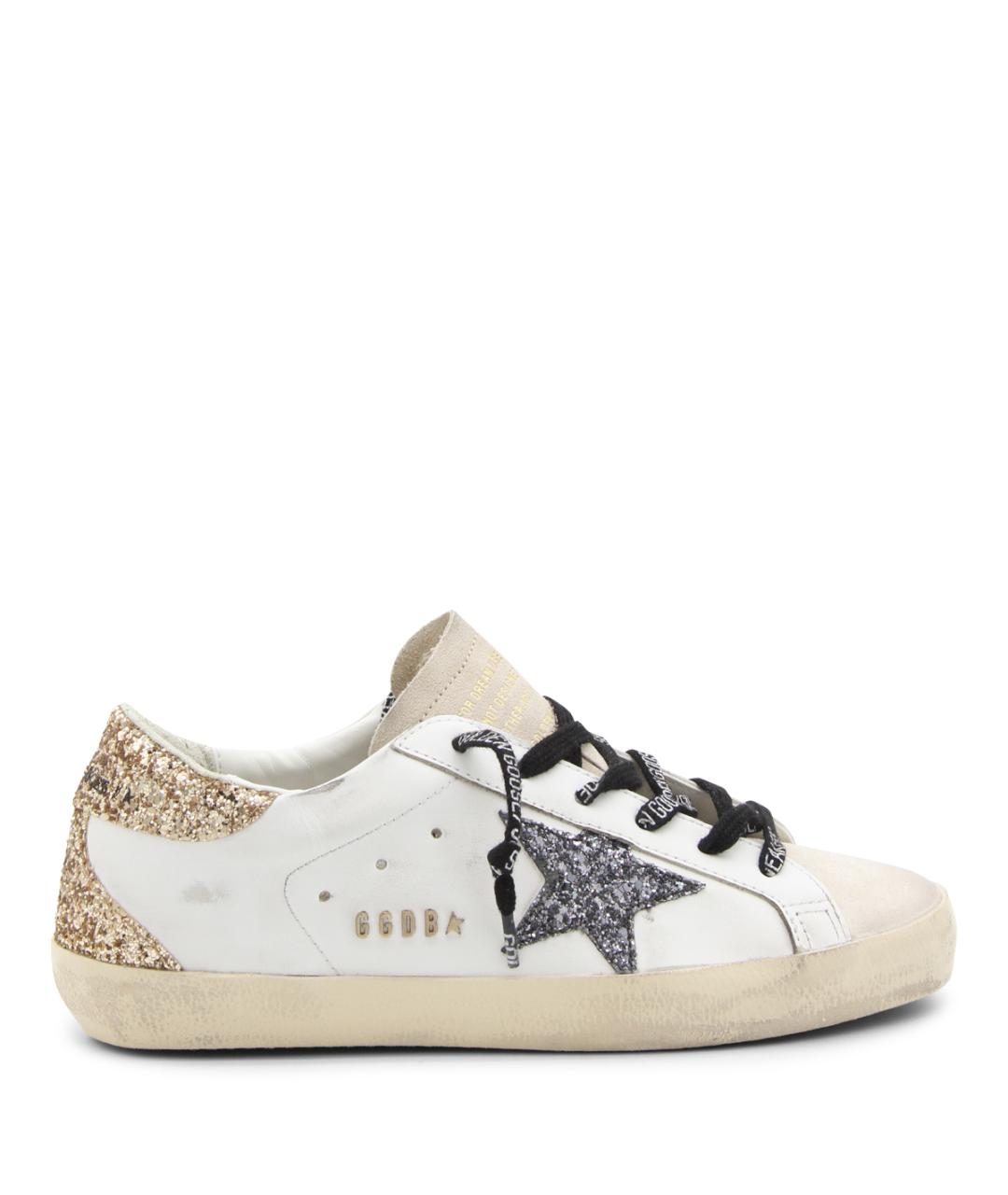 GOLDEN GOOSE Белые кожаные кеды, фото 1