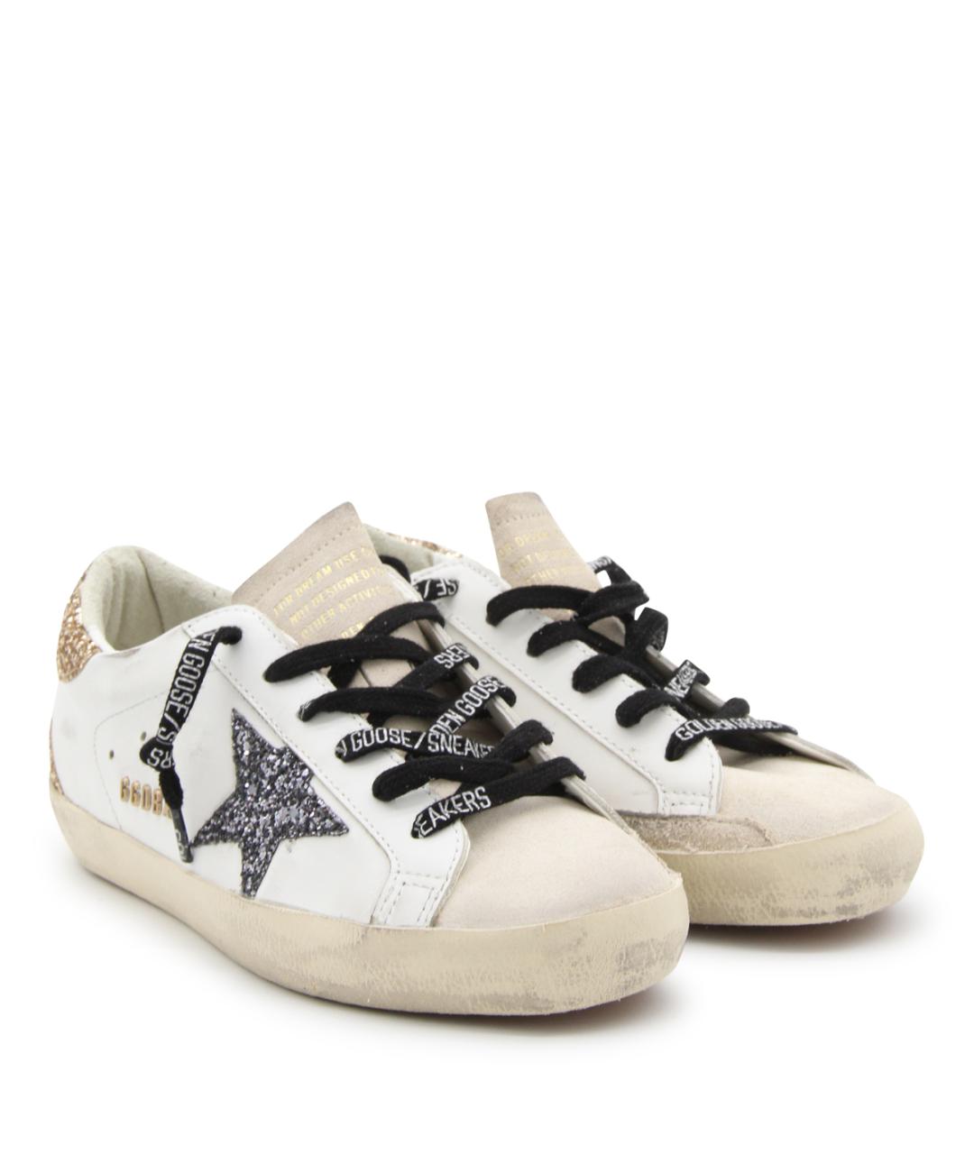 GOLDEN GOOSE Белые кожаные кеды, фото 2