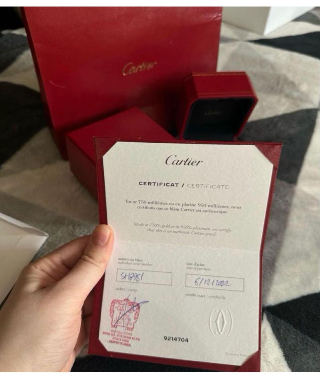 CARTIER Серебряное кольцо из белого золота, фото 5