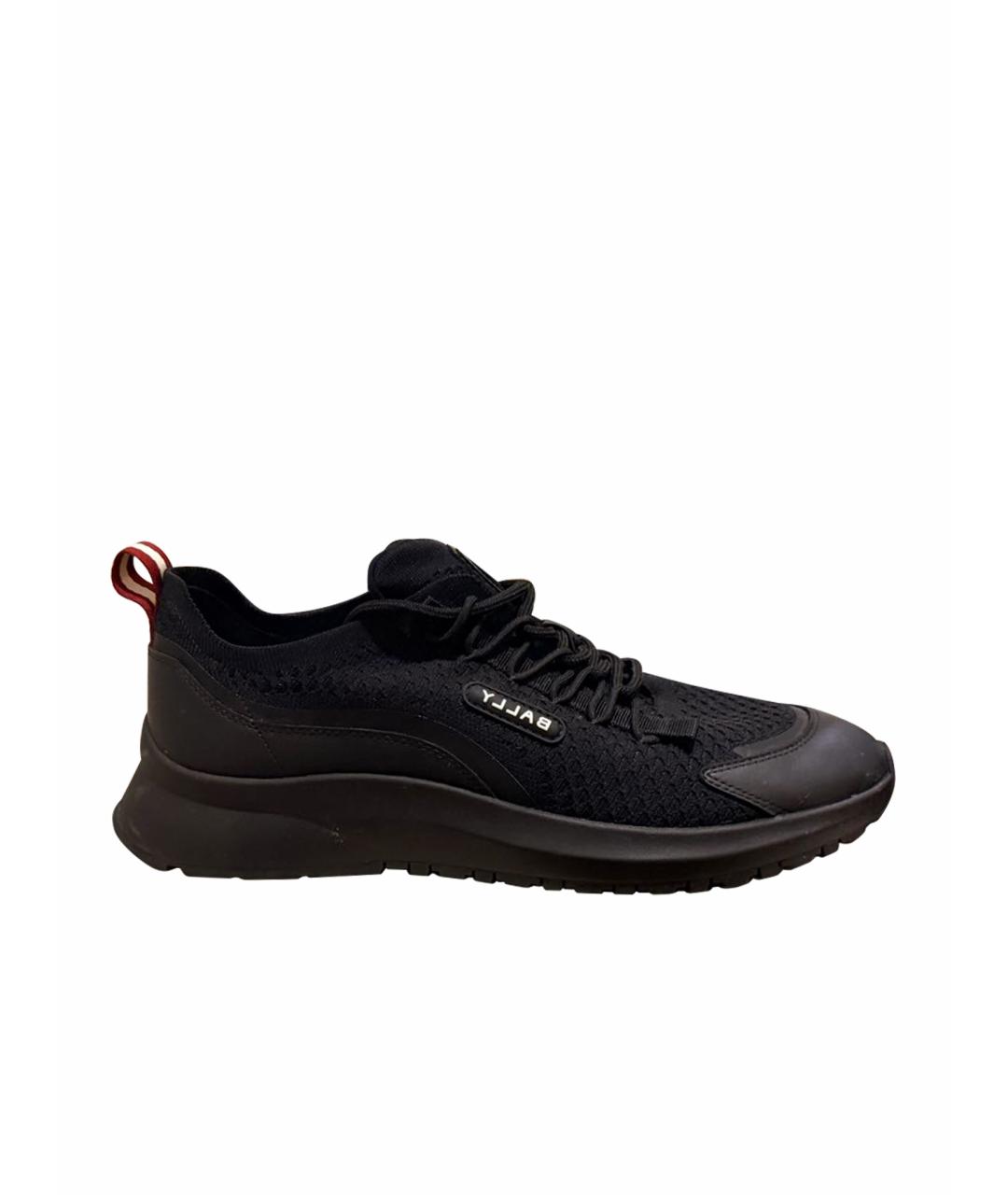 BALLY Черные текстильные низкие кроссовки / кеды, фото 1
