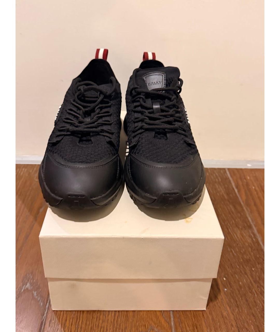 BALLY Черные текстильные низкие кроссовки / кеды, фото 2