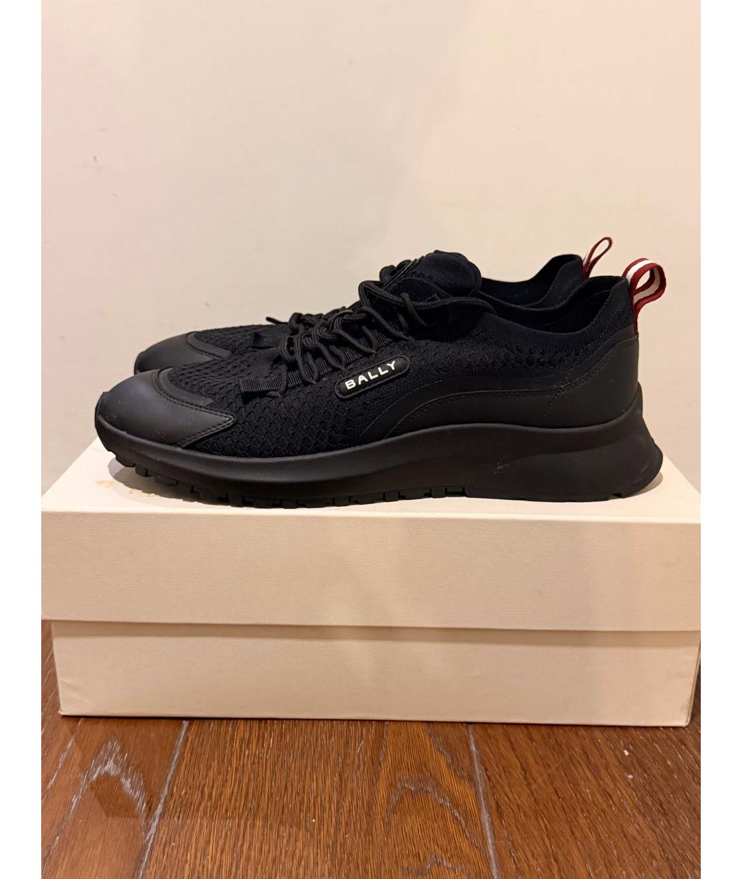 BALLY Черные текстильные низкие кроссовки / кеды, фото 5