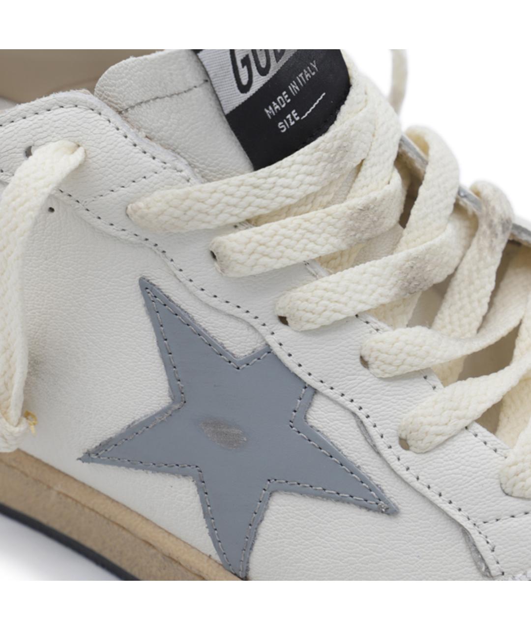 GOLDEN GOOSE Белые кожаные низкие кроссовки / кеды, фото 6