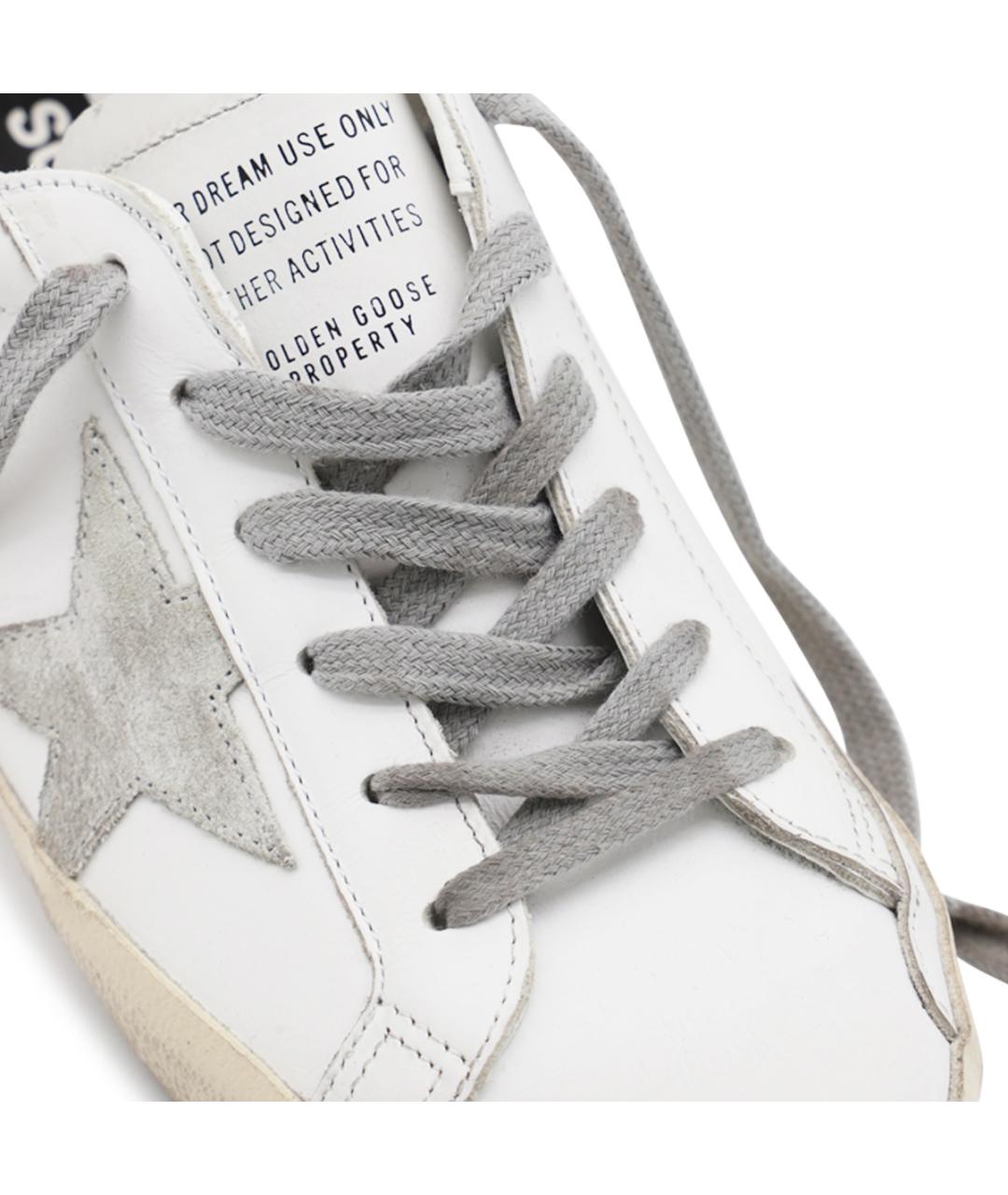 GOLDEN GOOSE Белые кожаные кеды, фото 4
