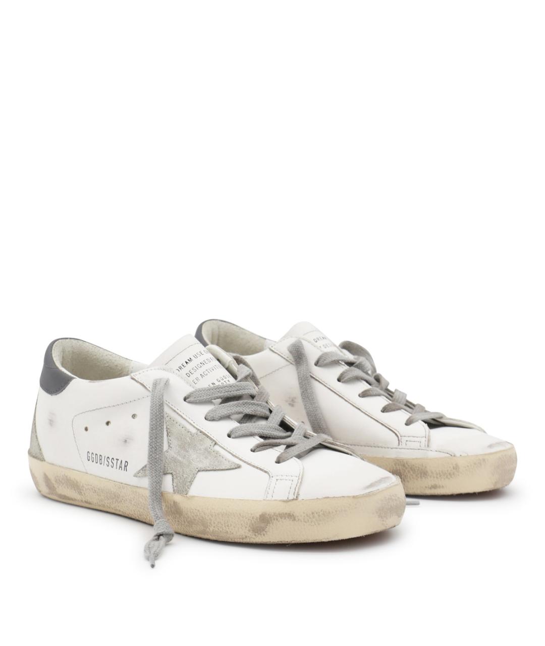 GOLDEN GOOSE Белые кожаные кеды, фото 2