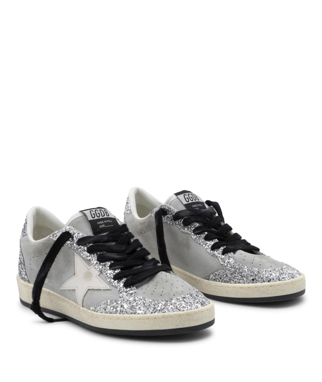 GOLDEN GOOSE Серые кожаные кеды, фото 3