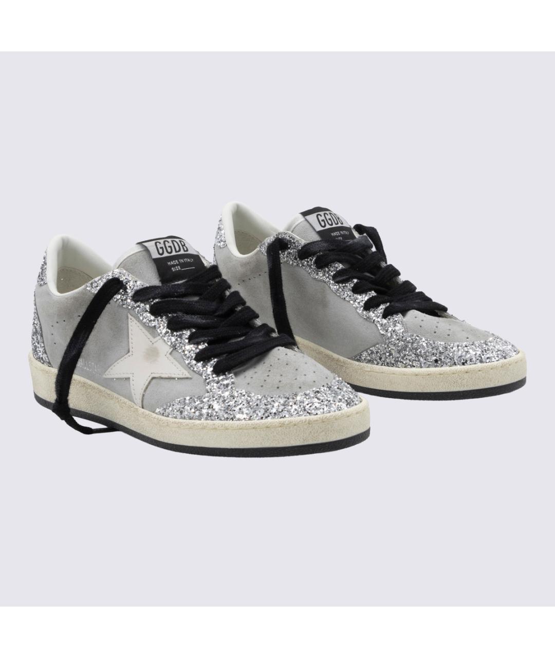GOLDEN GOOSE Серые кожаные кеды, фото 4