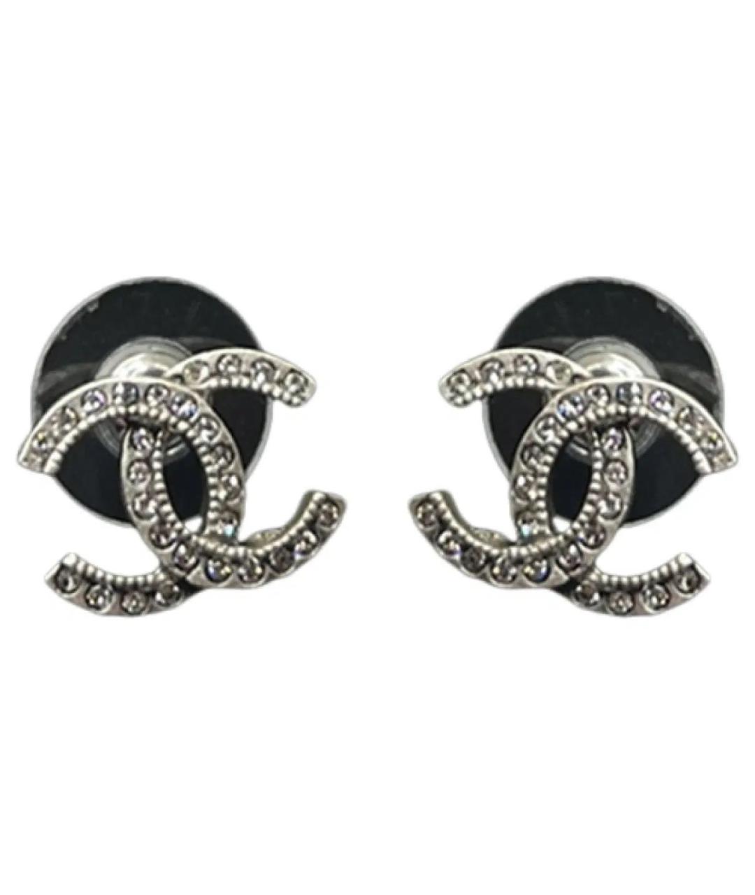 CHANEL Серебряные металлические серьги, фото 8