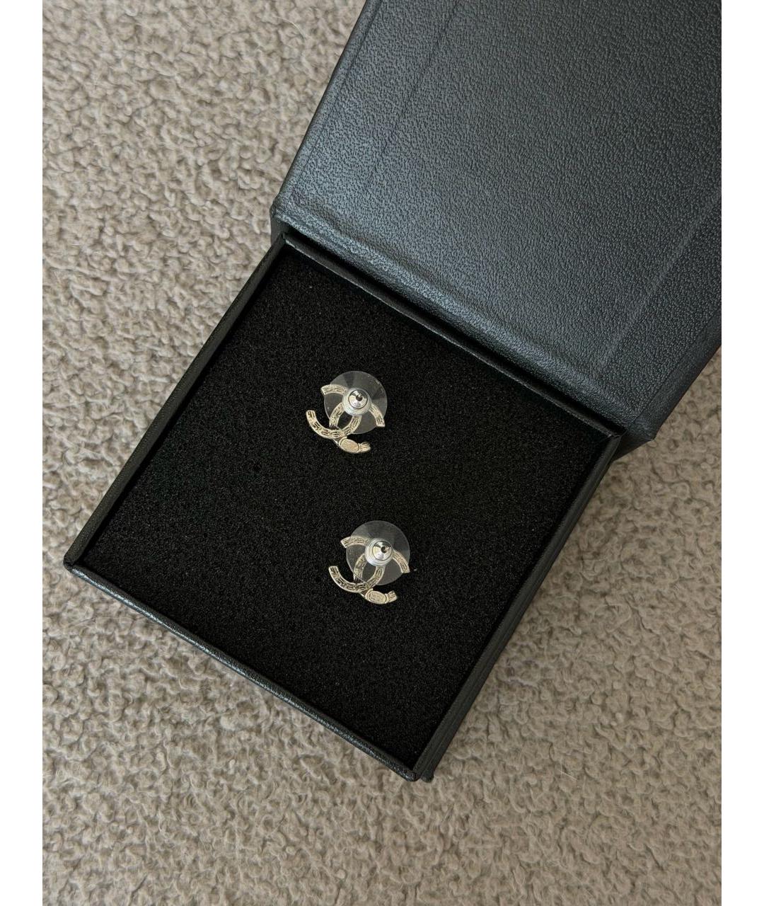 CHANEL Серебряные металлические серьги, фото 6