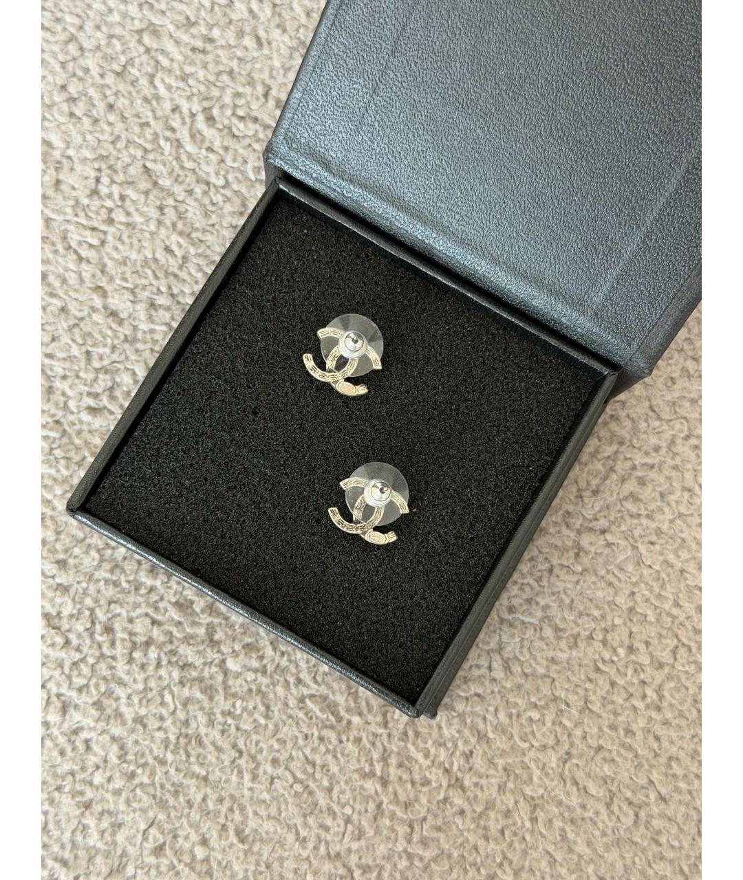 CHANEL Серебряные металлические серьги, фото 5