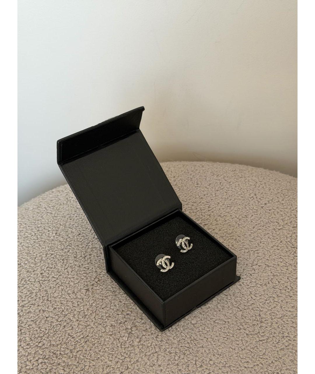 CHANEL Серебряные металлические серьги, фото 2