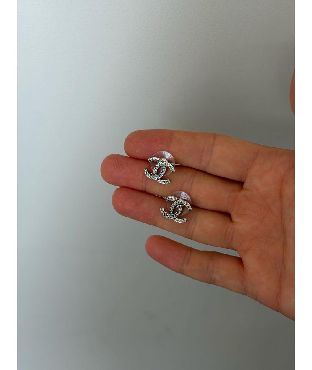 CHANEL Серебряные металлические серьги, фото 4