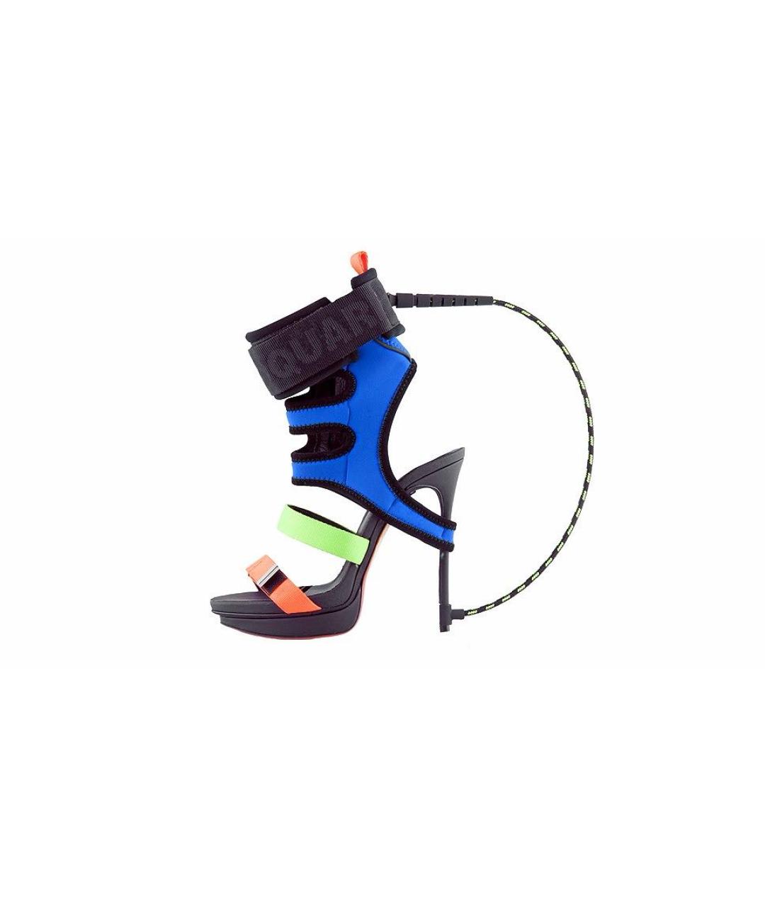 DSQUARED2 Мульти текстильные босоножки, фото 6