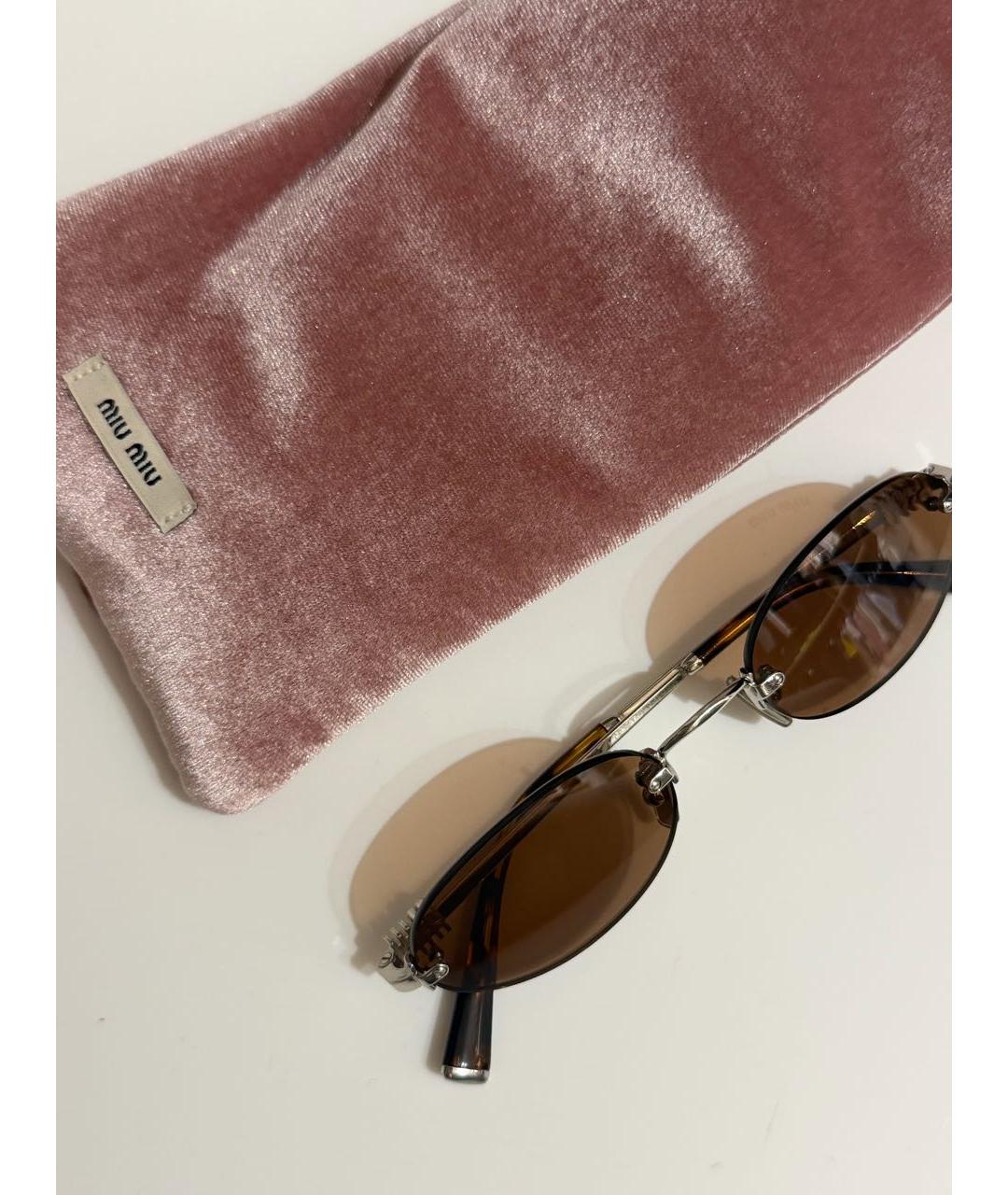 MIU MIU Коричневые солнцезащитные очки, фото 3