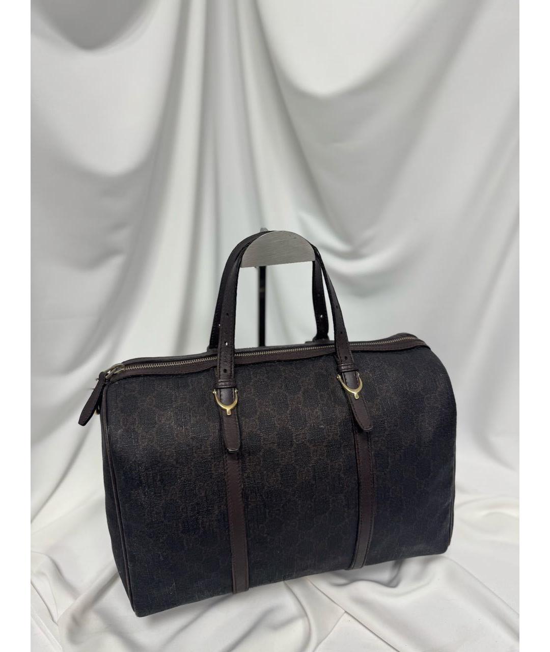 GUCCI Черная кожаная сумка с короткими ручками, фото 2