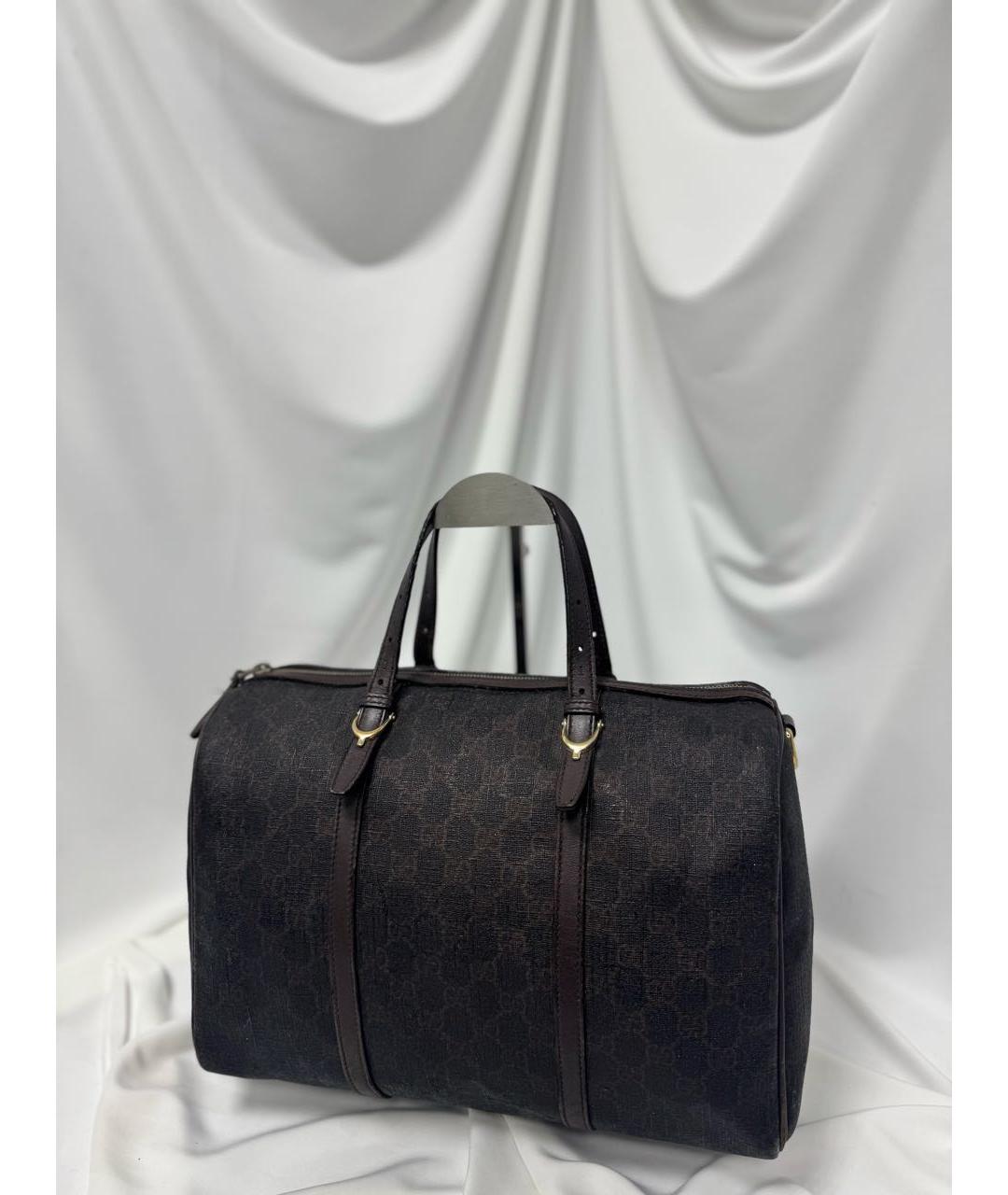 GUCCI Черная кожаная сумка с короткими ручками, фото 3