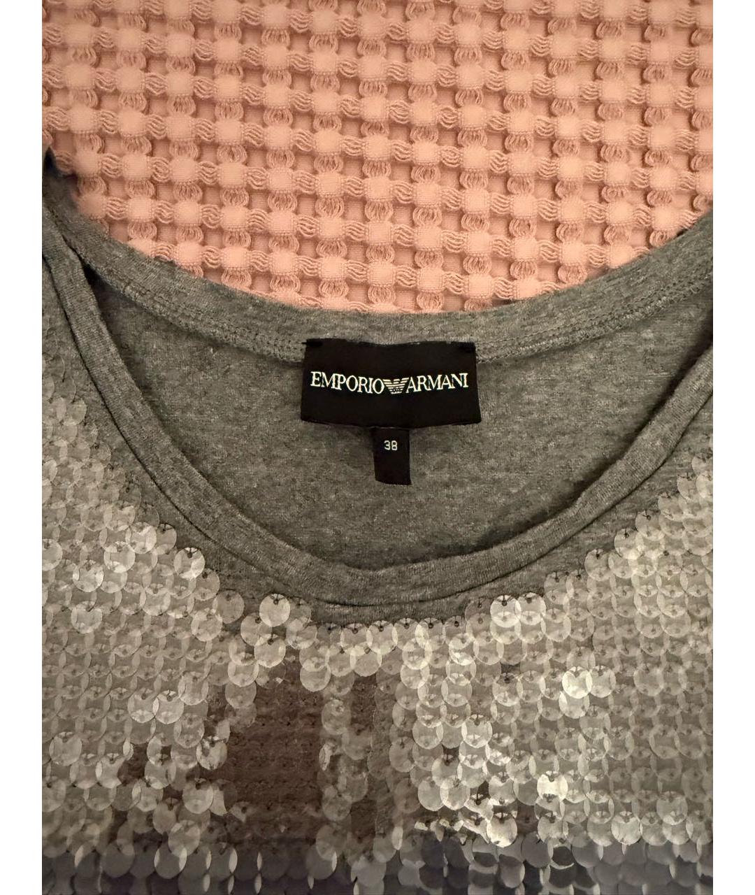 EMPORIO ARMANI Серая футболка, фото 3
