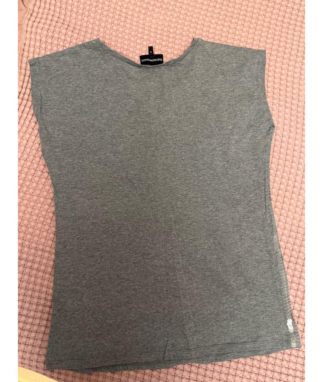EMPORIO ARMANI Серая футболка, фото 2
