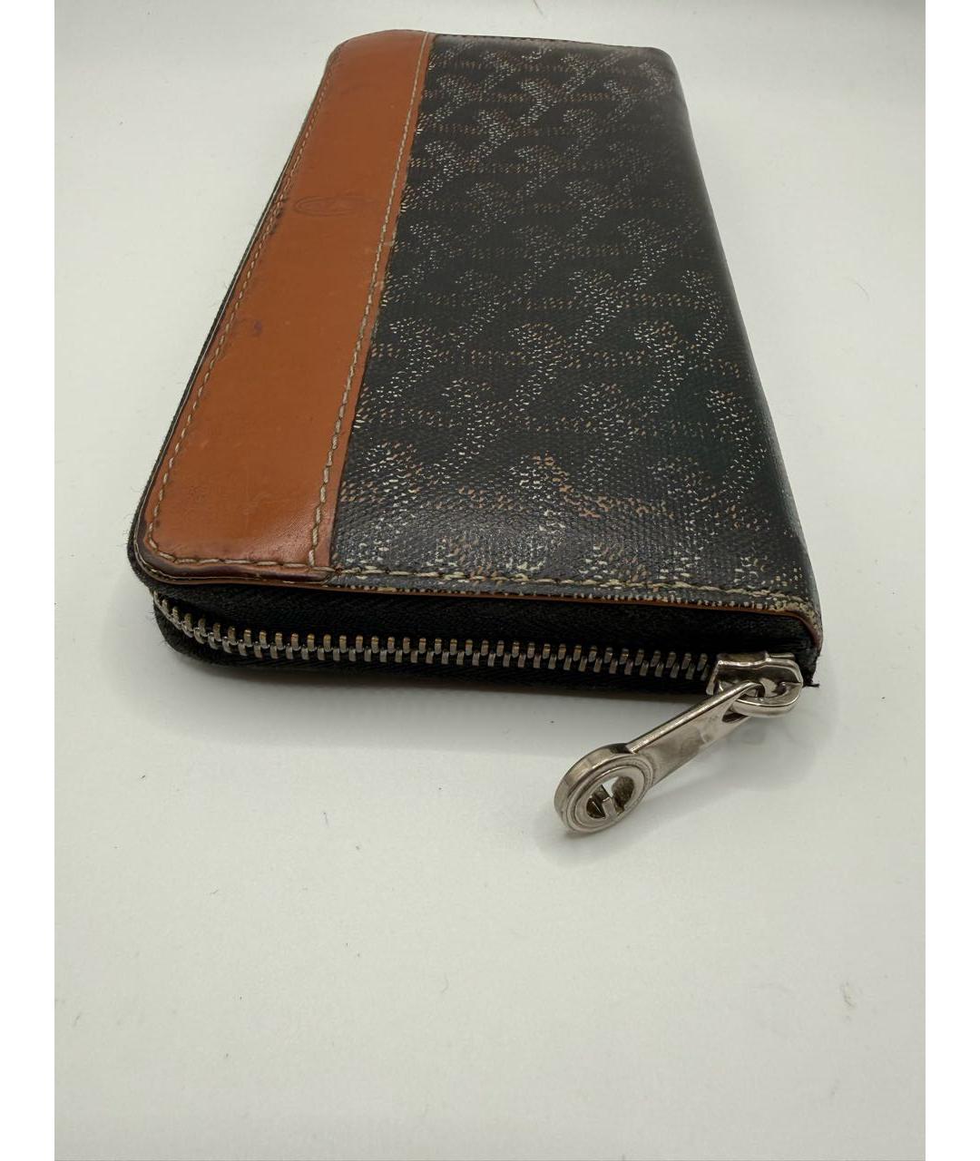 GOYARD Черный кожаный кошелек, фото 5