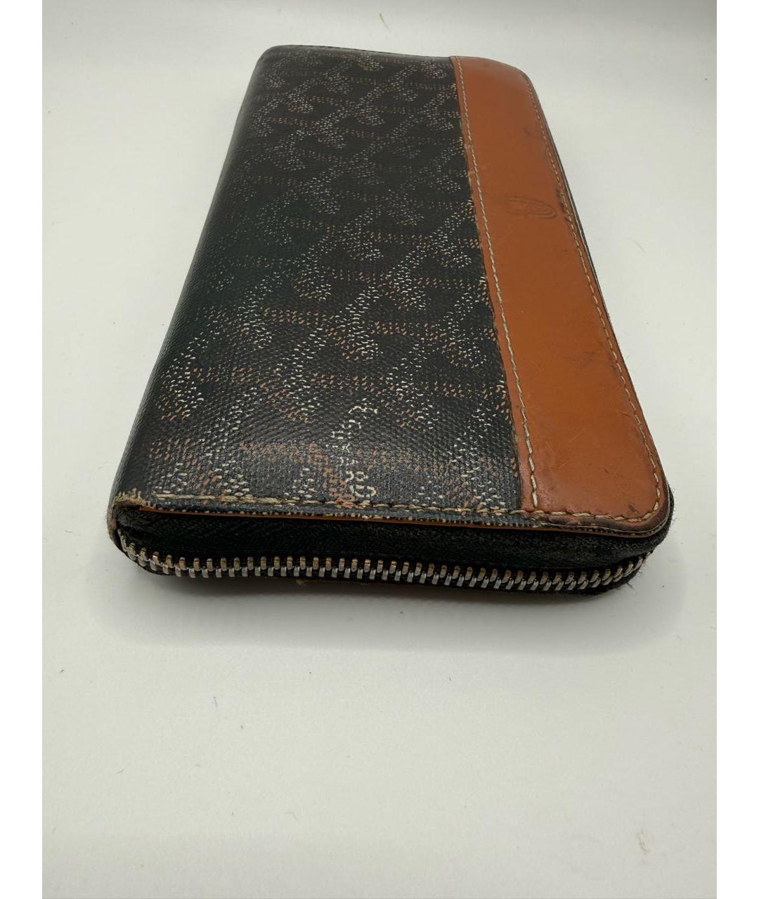 GOYARD Черный кожаный кошелек, фото 4
