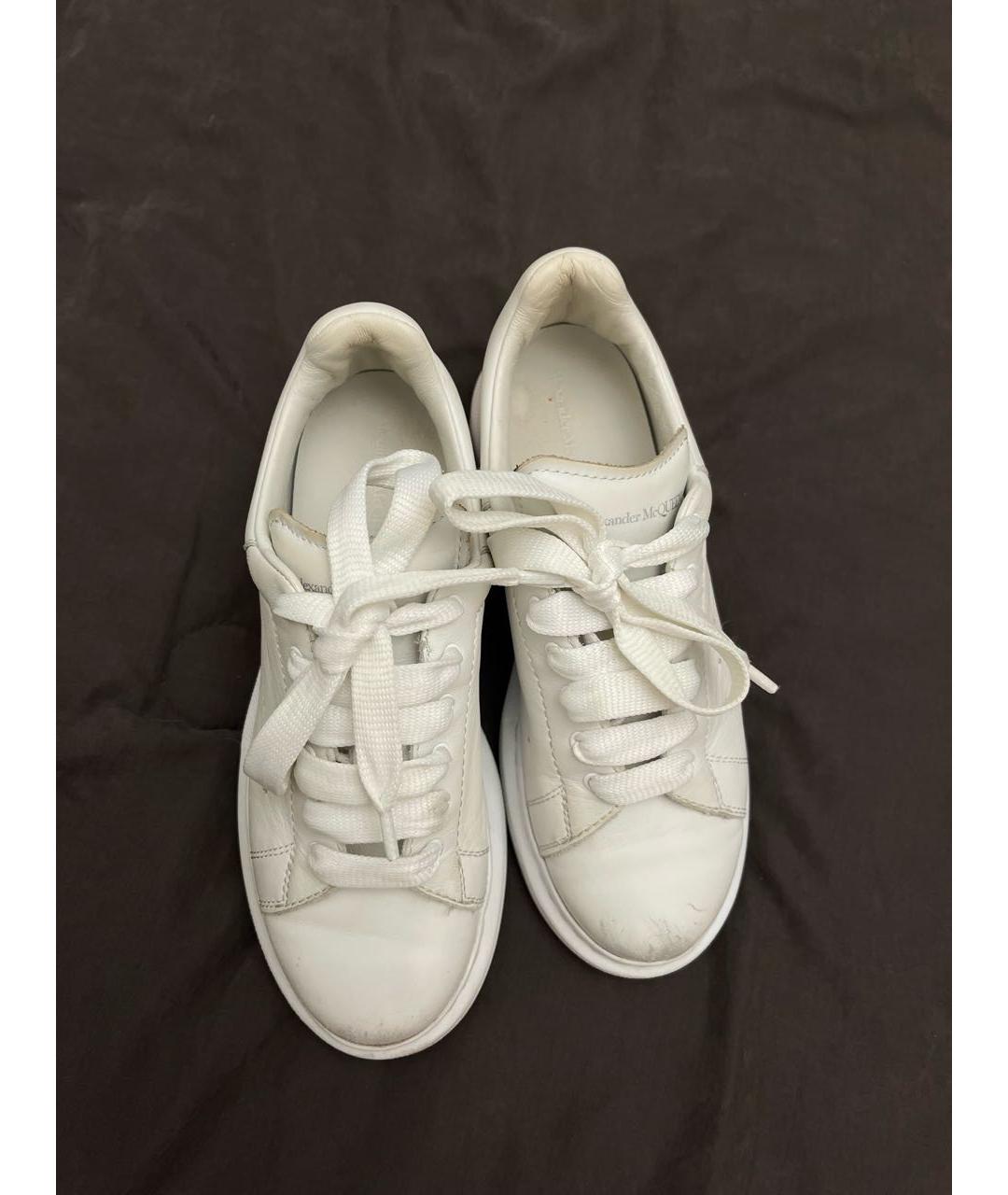 ALEXANDER MCQUEEN Белые кожаные кеды, фото 8