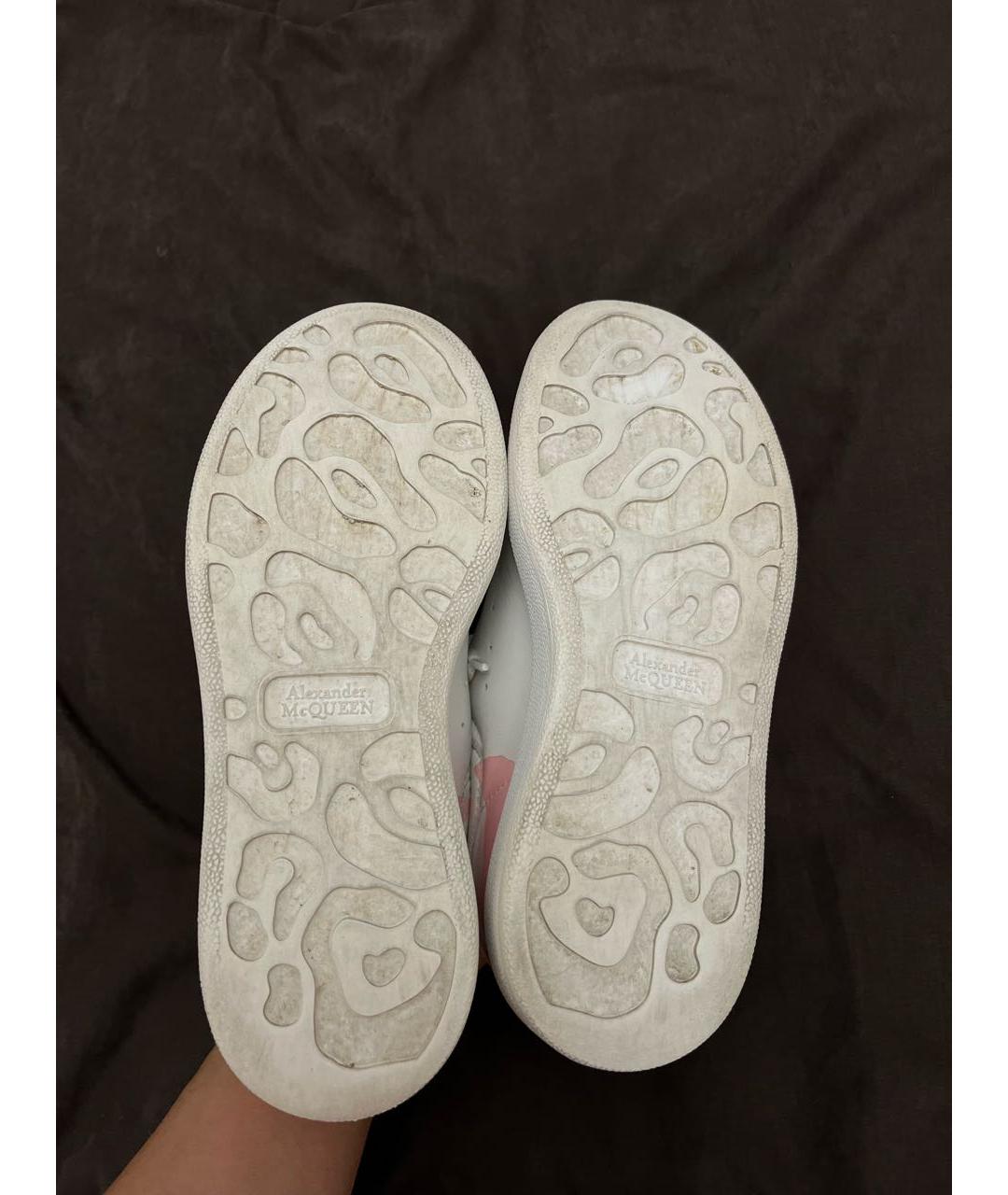ALEXANDER MCQUEEN Белые кожаные кеды, фото 5