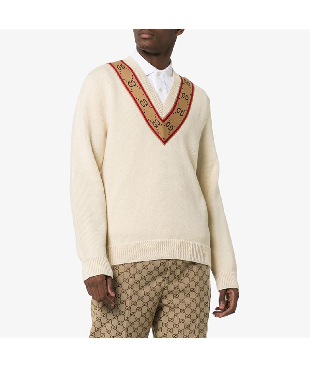GUCCI Бежевый джемпер / свитер, фото 3