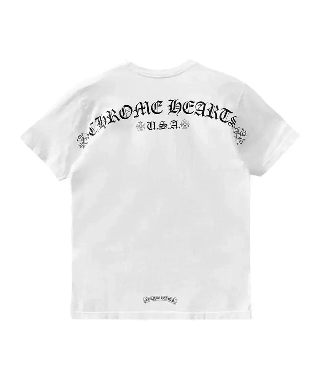 CHROME HEARTS Белая хлопковая футболка, фото 2