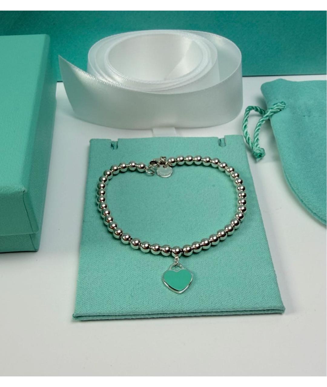 TIFFANY&CO Бирюзовый серебряный браслет, фото 2