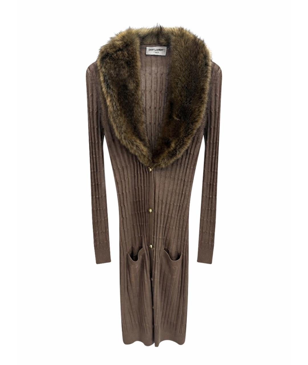 SAINT LAURENT Бежевое платье, фото 1