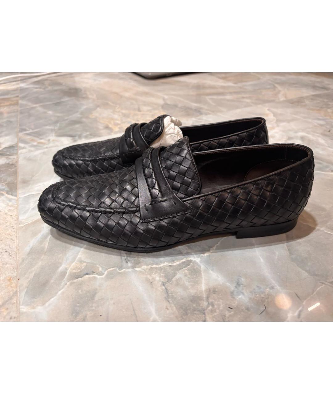 BOTTEGA VENETA Черные кожаные туфли, фото 5