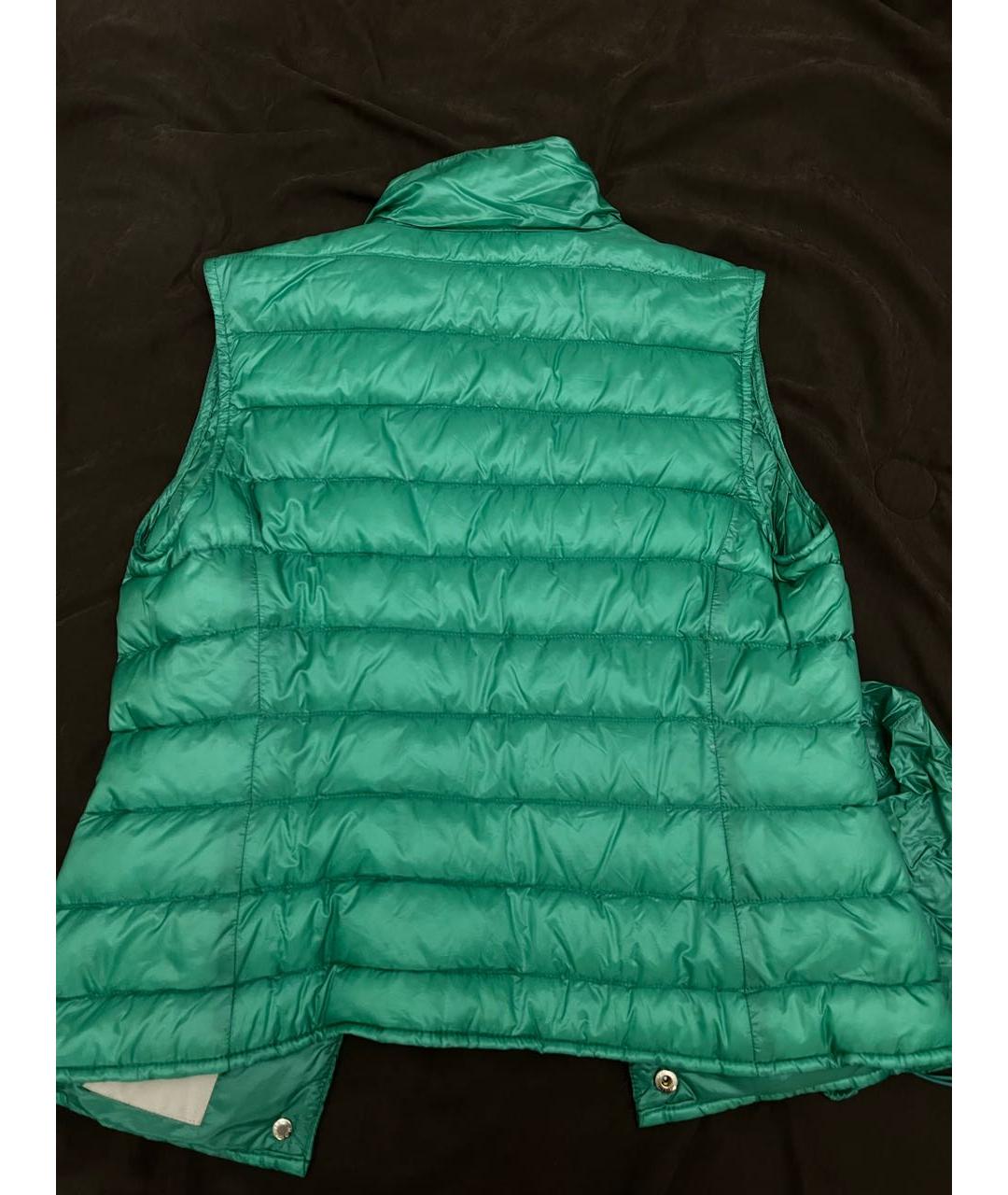 MONCLER Зеленый полиэстеровый жакет / жилет, фото 7