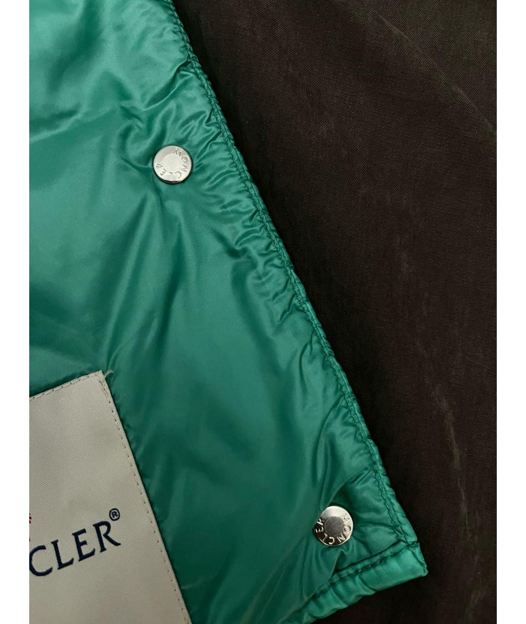 MONCLER Зеленый полиэстеровый жакет / жилет, фото 6